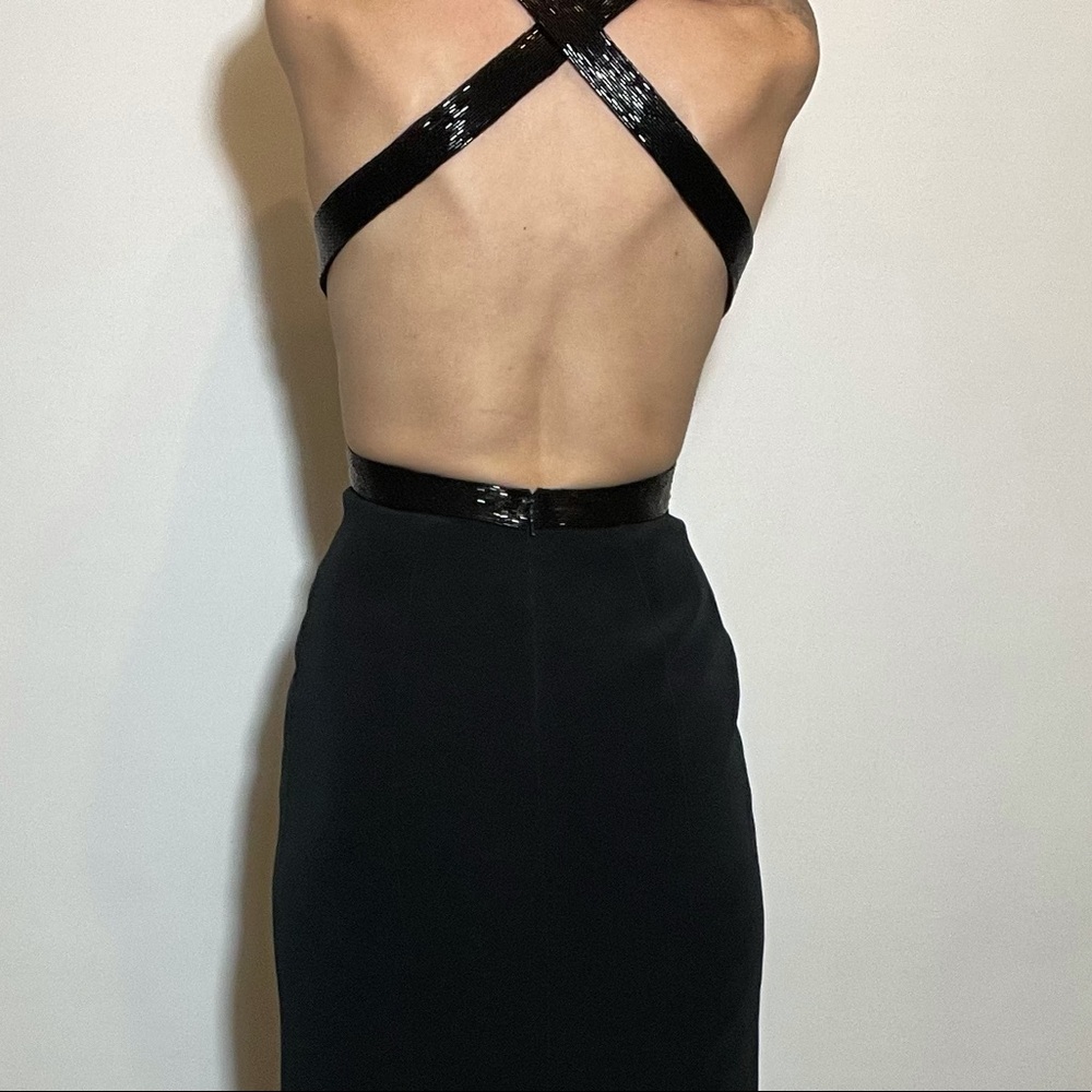 Look unique at your next event! Size 2 Cache Wet Look Beaded Dress๐ - Picture 7 of 11
